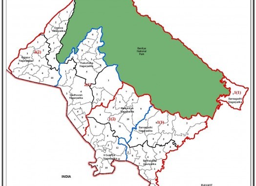 बर्दिया जिल्लाको नक्सा